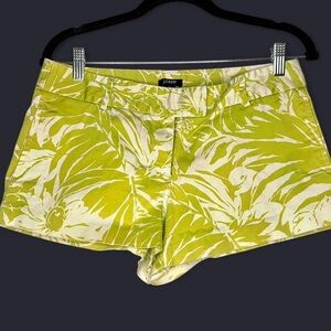 J. Crew Women's Tropical Yellow and White Shorts